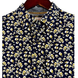 Cactus Man‎ Mens Floral Print Short Sleeve Button Up Casual Shirt - Patterned